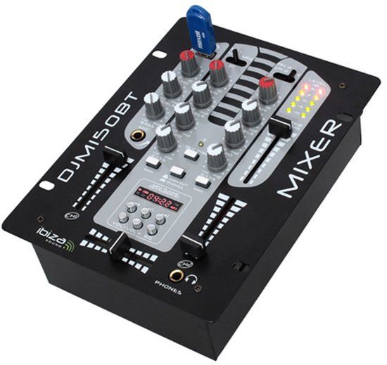 Ibiza Sound DJM150USB-BT - Analoge mixer - 5-kanaals - rack-uitvoering