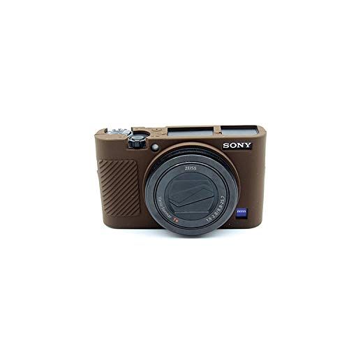 Zakao RX100 III hoesje, zachte siliconen tas lichtgewicht slanke huid rubberen beschermende digitale camera hoesje cover voor Sony RX100 III, RX100 IV, RX100 V, Koffie