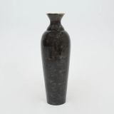 Vase verre d26h77cm gris foncé