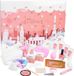 BRUBAKER Cosmetics Beauty Adventskalender - de XXL Wellness Kerstkalender voor Dames - 24 x Lichaamsverzorging Producten & Spa Accessoires - Pink Skyline