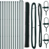 vidaXL - Zeshoekig gaashek met grondbevestiging - 25 x 1,6 m - Groen - Mesh