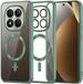 Techsuit Hoesje geschikt voor Xiaomi Redmi Note 15 Pro Plus / Xiaomi Poco M8 Pro - Luxury Crystal Back Cover - Geschikt voor MagSafe - Transparant/Lichtgroen