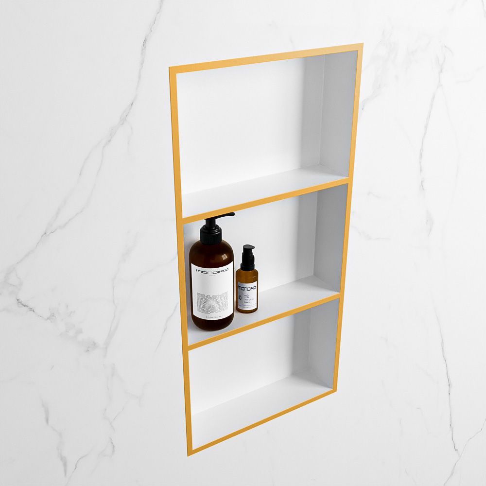 Mondiaz Easy nis - 60x30 - Ocher en talc - 3 vakken