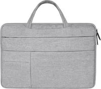 DrPhone S04 Laptop/Tablet Sleeve Case HandTas – Waterafstotend – Meerdere zakken - Geschikt tot 15 inch – Grijs