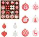 vidaXL Kerstbal set 40 st rood en wit ø 6 cm kunststof