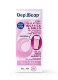 Depilsoap® Navulwax voor elektrische haarroller, wax voor de gevoelige huid, nieuwe gelformule, verrijkt met vliegende roos en sheaboter, universeel