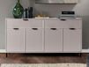 Buffet ASTERICO 4 portes 2 tiroirs crème