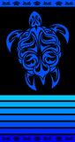 Miracle Home. Schildpad handdoek kleuren 100% Egyptisch katoen, 90 x 165, blauw, 12040