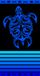 Miracle Home. Schildpad handdoek kleuren 100% Egyptisch katoen, 90 x 165, blauw, 12040