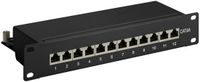 DSIT 10 inch CAT6a STP patchpaneel - 12 poorts