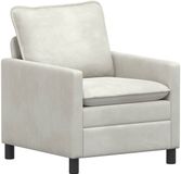 vidaXL Bank Crèmekleurig Fluweel 76 x 81 x 87,5 cm