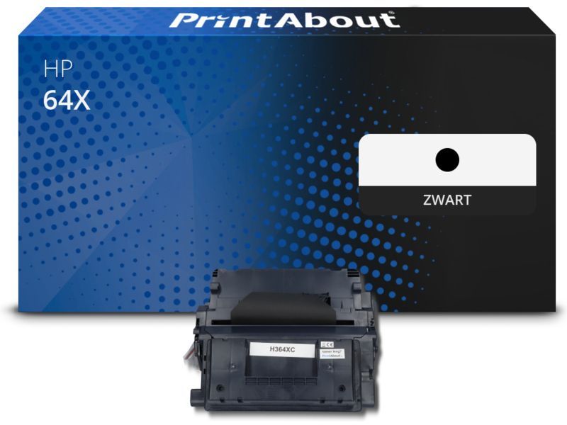 PrintAbout Toner 64X (CC364X) Zwart Hoge capaciteit geschikt voor HP