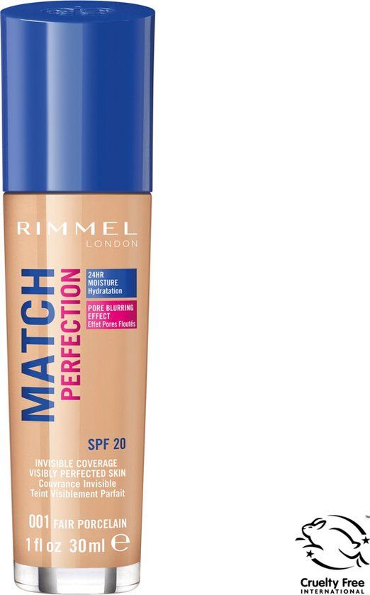 Rimmel London Match Perfection Foundation 001 Fair Porcelain - 30ml