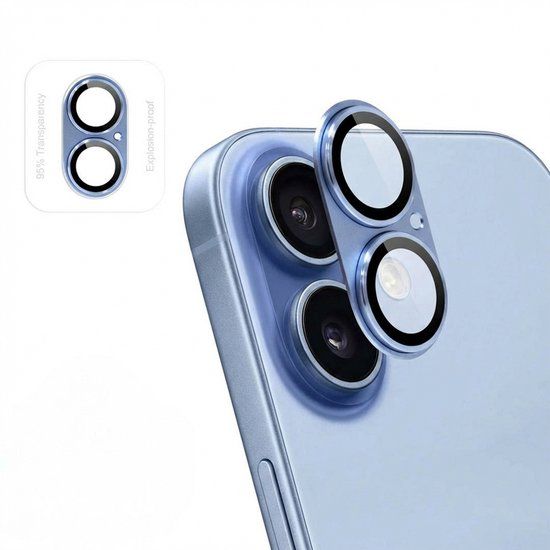 imoshion Camera Lens Protector - Geschikt voor Apple iPhone 17 - 2 Pack - Mist Blue