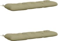 vidaXL - 2-delige - Bankkussens - VIANEN - 100% - Polyester - Lichtgroen