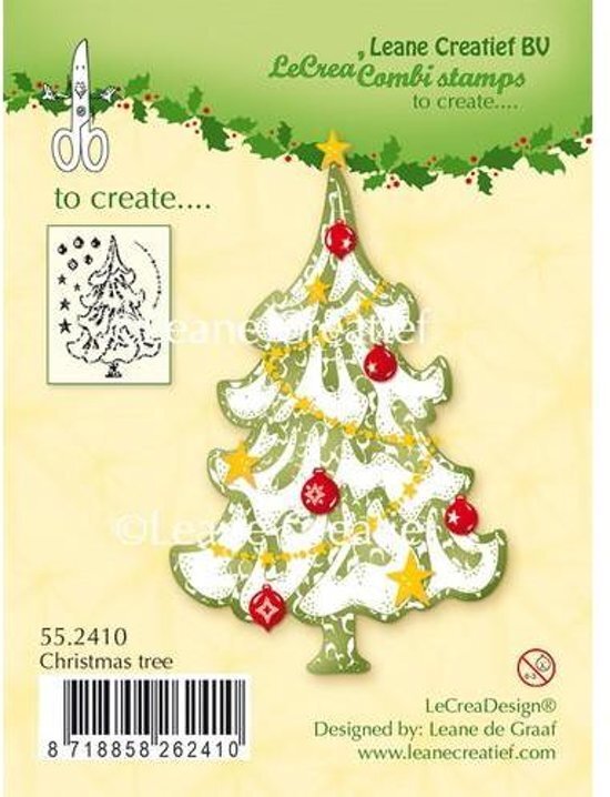 Leane Creatief - stempel Christmas tree 55.2410