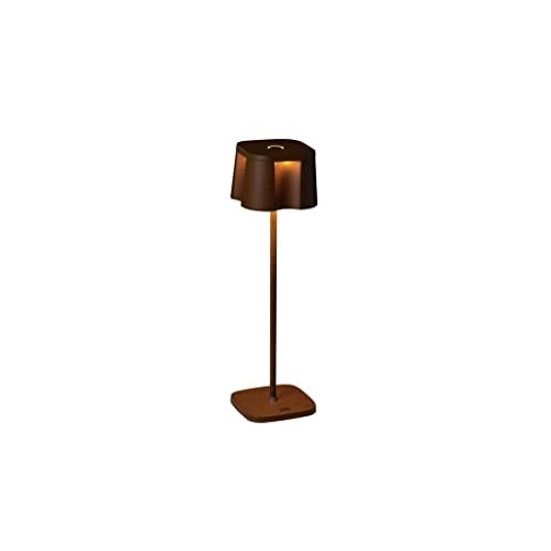 KONSTSMIDE Tafellamp Nice | roestkleuren | Indoor/Outdoor | USB Tafellamp | Aluminium | 2 lichtkleuren | 3 lichtmodi | Batterijduur tot 20 uur | 7818-970