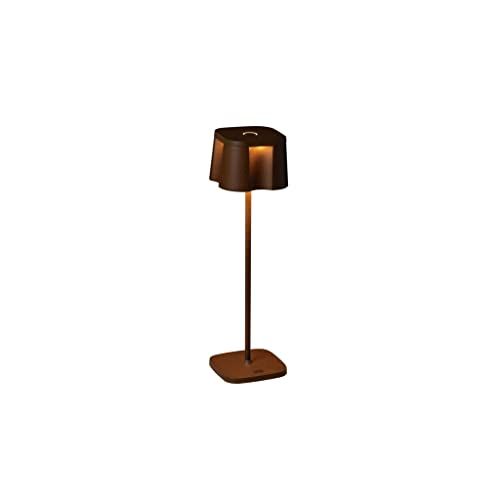 KONSTSMIDE Tafellamp Nice - Roestkleuren - Indoor/Outdoor - USB - Aluminium - 2 Lichtkleuren - 3 Lichtmodi - Batterijduur tot 20 uur - 7818-970