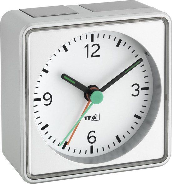 TFA Dostmann 60.1013.54 Wekker Quartz Zilver