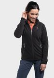 Schöffel Dames Fleece Jk Style Ash WMS, licht fleecejack van warm Tecnopile, sneldrogende outdoorjas met 2-weg stretch