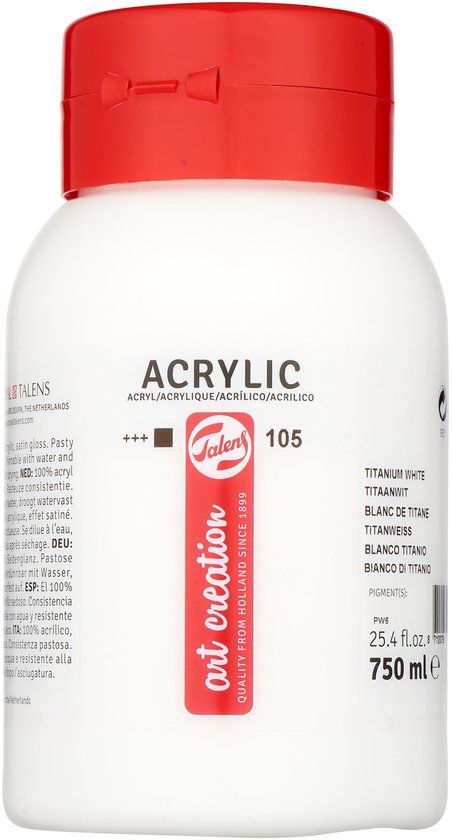 Talens Art Creation Acrylverf Pot 750 ml Titaanwit