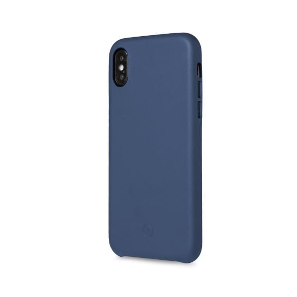 Celly Superior - iPhone X - Blauw - Kunstleer