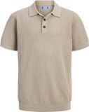 JACK&JONES JJJESS KNIT POLO SS JNR Garçon Polo Coton Polyester Sable 164