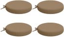 vidaXL Zitkussens SOEST 4 st 100% Polyester Taupe Ø 35 x 7 cm