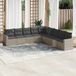 Maison Exclusive - Ensemble de jardin, 9 pièces, avec coussins, en polyrotin gris clair