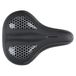 Dunlop Fietszadel Gel Comfort – zadel voor elektrische en stadsfietsen – brede gelzones – 26 × 21 × 11 cm – zwart