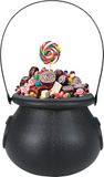 FIESTAS GUIRCA Heksenketel voor truc of traat, 11 cm, Halloween-accessoires voor feestjes en feesten, ideaal voor kinderen en volwassenen, heksenmand voor snoep en snoep, zwart