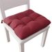 PETTI Artigiani Italiani - Zitkussen voor keukenstoel, set van 6 kussens voor keukenstoelen, van katoen met banden, bordeaux, 100% Made in Italy