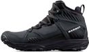 Mammut Saentis Pro WP Chaussures de randonnée homme - Cuir/Gore-Tex - Imperméable - Mi-haute - Fermeture à lacets - Semelle extérieure en caoutchouc profilée - Amorti EVA - Coupe normale - Taille 42 2/3 - Dark Steel / Black