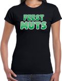 Bellatio Decorations verkleed t-shirt voor dames - Feest muts - zwart/groen - carnaval M