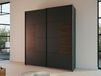 Mobistoxx BALOTI Armoire BALOTI 2 portes coulissantes 181 cm gris métal/chêne atlantique