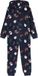 Vertbaudet Onesie pyjama kerst jongens marineblauw met dierenprint van pluche tricot