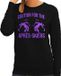 Bellatio Decorations Apres ski sweater dames - caution for the Apres Ski - zwart - glitter paars - wintersport - skieen M