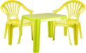 Forte Plastics Sièges d'enfant 4x avec table set - vert - plastique