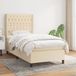 Maison Exclusive - Boxspringbed met matras, crème, 90x190 cm, textiel
