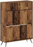 vidaXL Schoenenkast BREDA 78 x 24 x 103 cm Bewerkt hout Oud hout