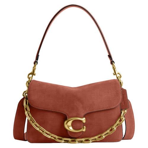 Coach suède schoudertas Chain Tabby brique