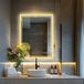 Miroir LED pour salle de bain - Miroir mural rectangulaire sans cadre - Rétroéclairage, dimmable - Capteur tactile - Anti-buée - IP44 - 70 x 90 cm