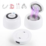 Ultrasoon reinigingsapparaat met 2 afneembare tanks en uv-licht, 45 kHz Dental Pod voor tandspalk, retainers en prothesen, hygiënisch reinigingsapparaat voor gezinnen