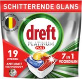 Dreft Vaatwastabletten Platinum Plus All In One Citroen - 19 stuks