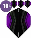 ABC Darts Pentathlon HD150 Paars Dart Flights - 10 Sets (30 Stuks)