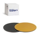 Decora, 5933111 Pack van 50 taartborden Ø 24 x 3 H mm, goud en zwart