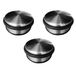 Benson Pakket van 3x stuks RVS deurstoppers rond - 4,5 x 11 cm - 1 kg - deurstop