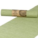Halbach Zijden linten papieren tafelloper | breedte 25cm lengte 1,80m | moderne tafelloper afwasbaar, tafeldecoratie outdoor weerbestendig | kleur: groen