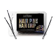 LaRosa Grip voor golvend haar 6 cm - U-vormige massief metalen bal - Geschikt voor kapsalons - 1 pak x 40 stuks - Zwart