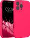 kwmobile telefoonhoesje geschikt voor Apple iPhone 14 Pro Max - TPU backcover met siliconen coating - Smartphone case in neon roze